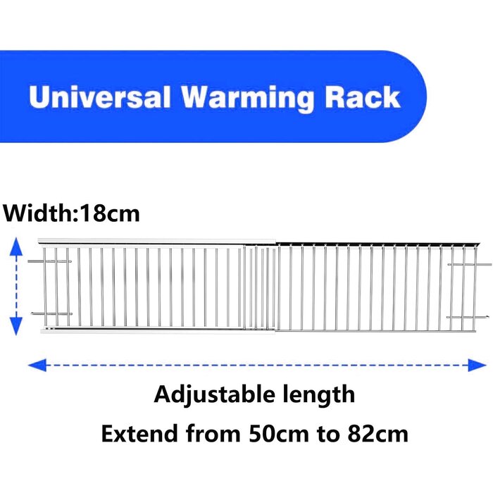 Universeller Warmhalterost Edelstahl, 50-82 cm - 30% Rabatt