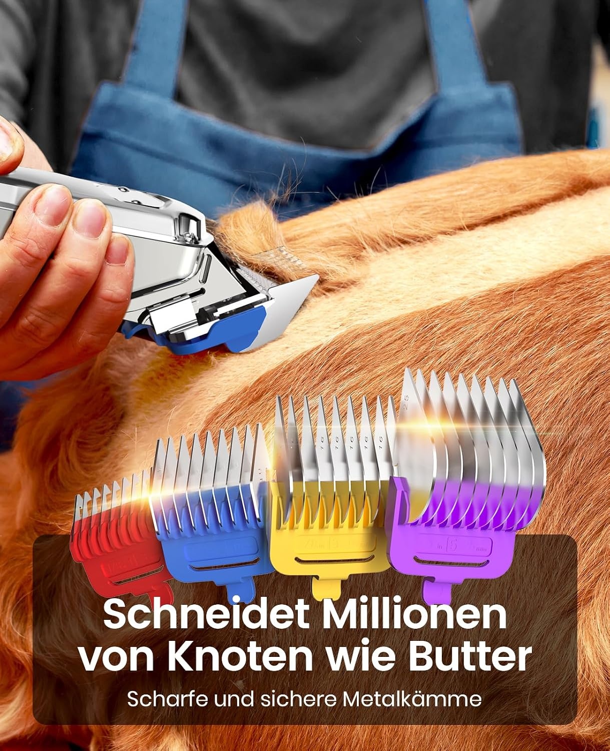 Profi Hundeschermaschine für dickes Haar - 33% Rabatt - Kabellos & Leise