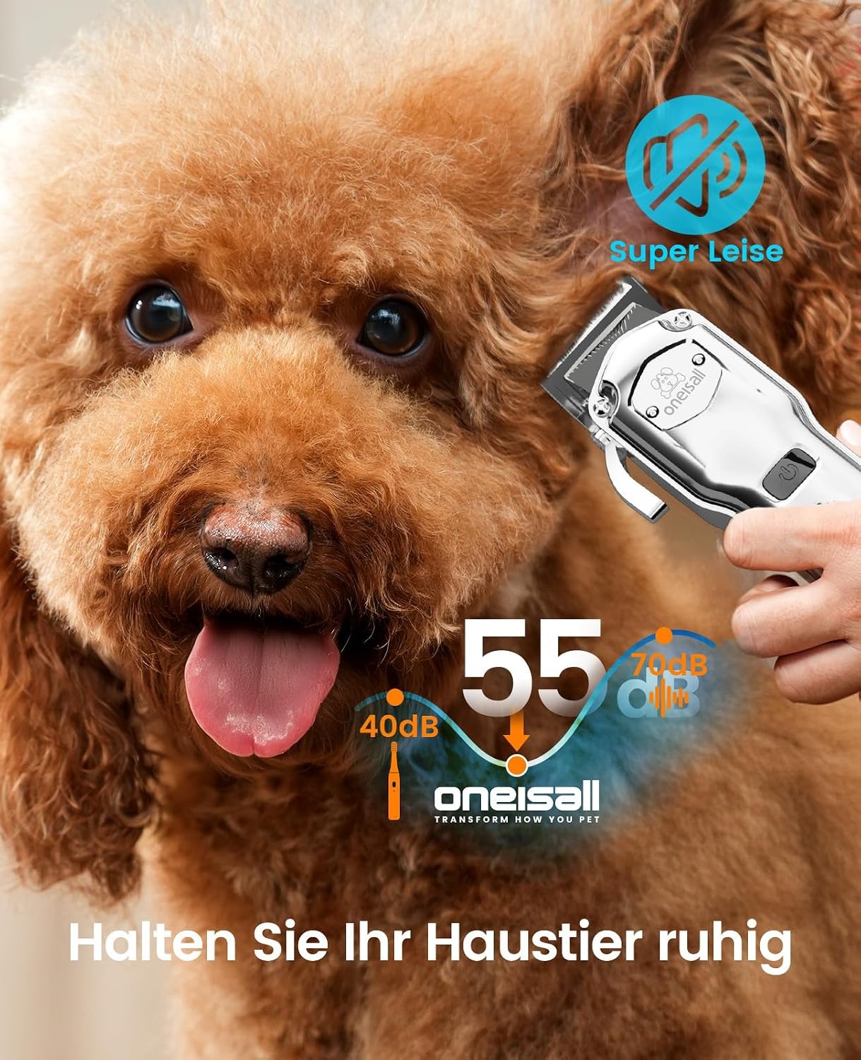 Profi Hundeschermaschine für dickes Haar - 33% Rabatt - Kabellos & Leise