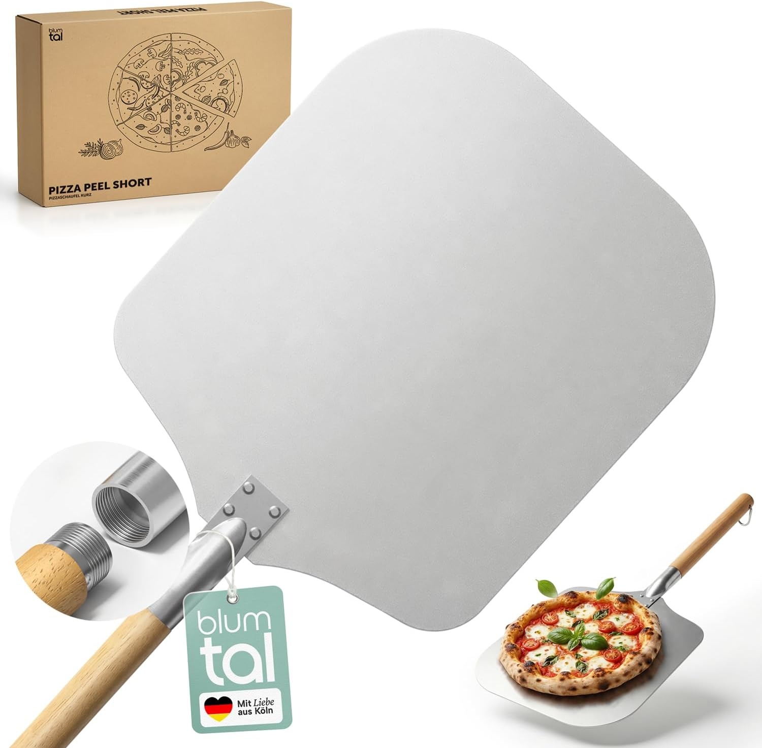 Pizzaschaufel aus Aluminium 30,5 x 30,5 cm - 29% Rabatt