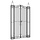 Schmiedeeisernes Gartentor Schwarz 121 x 200 cm - 35% Rabatt