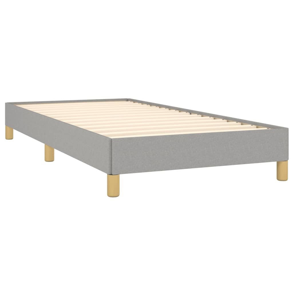 Stoff-Bettgestell 90x200 cm, Lichtgrau - 34% Rabatt