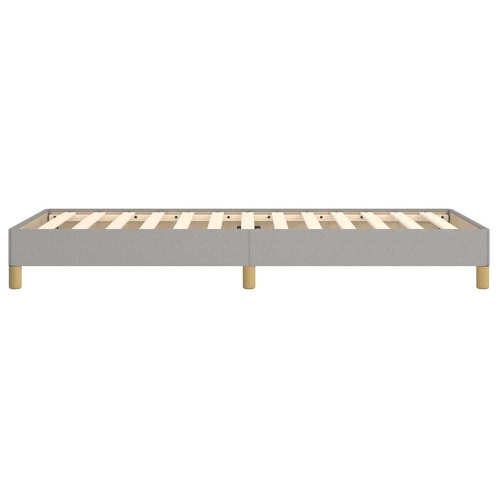 Stoff-Bettgestell 90x200 cm, Lichtgrau - 34% Rabatt