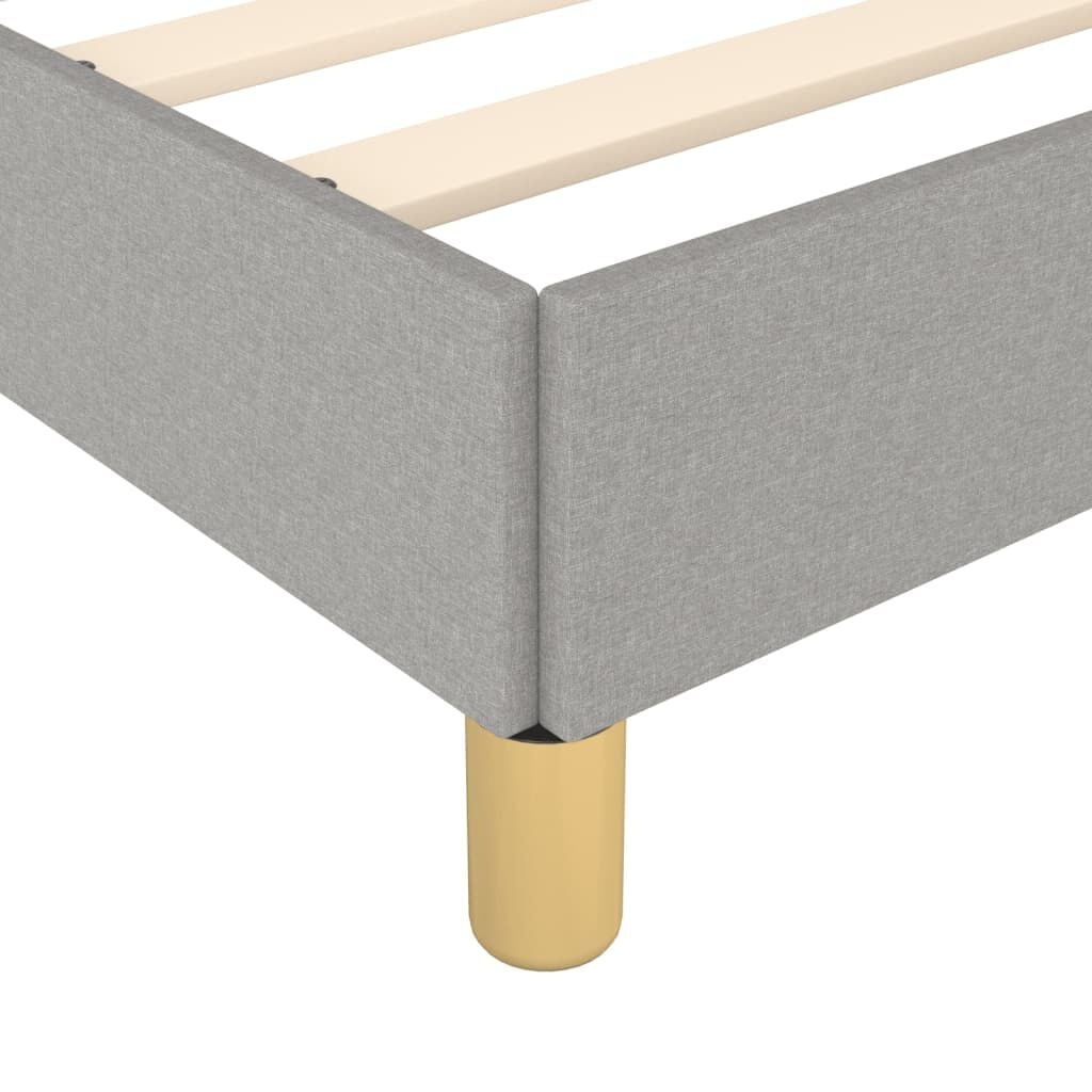 Stoff-Bettgestell 90x200 cm, Lichtgrau - 34% Rabatt