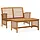 Massives Akazienholz Loungeset 2-teilig - 35% Rabatt