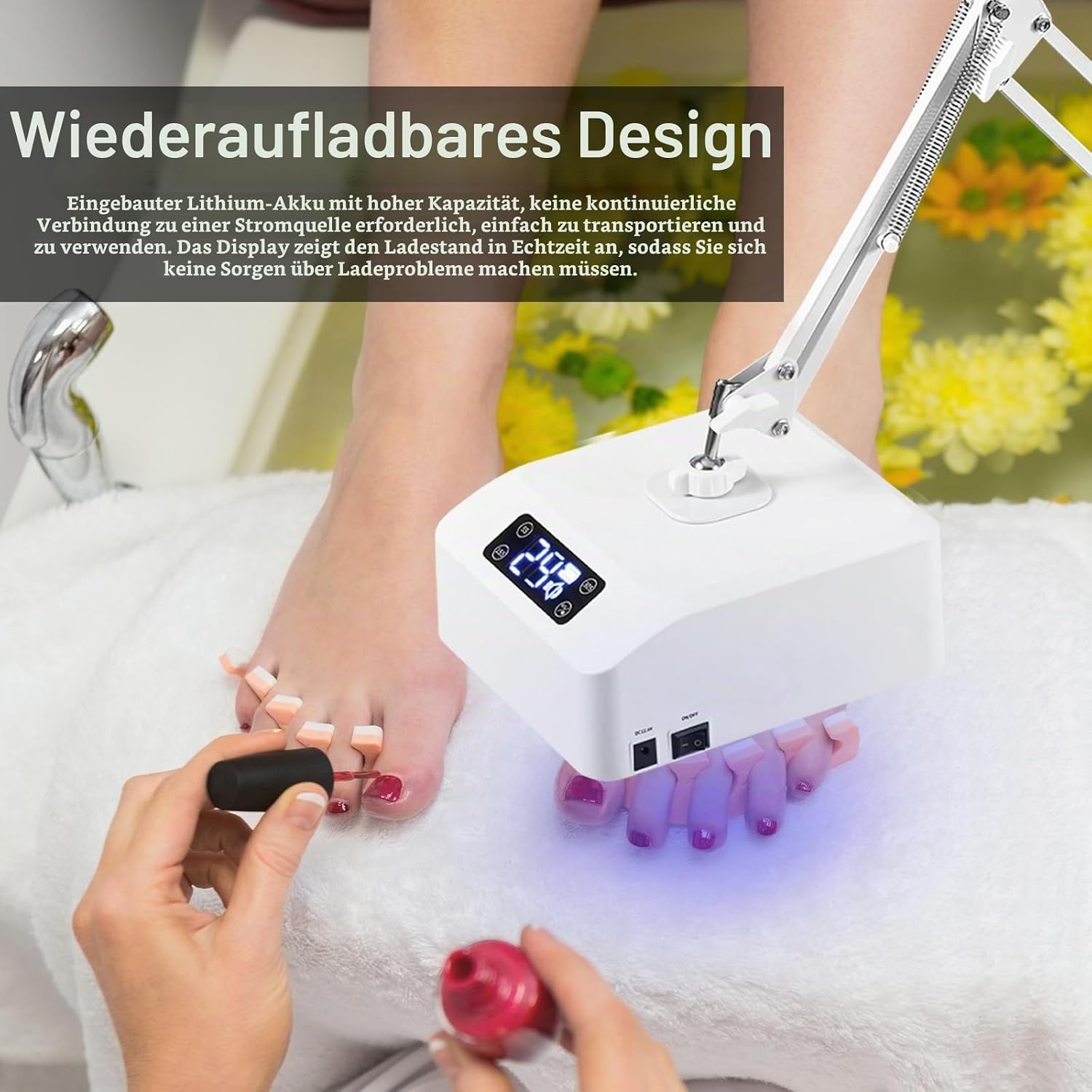UV-LED-Nagellampe 48W mit Akku - 34% Rabatt