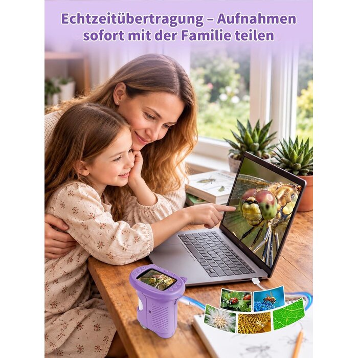 Digitales Kindermikroskop Lila, 26% Rabatt, 1000-fache Vergrößerung