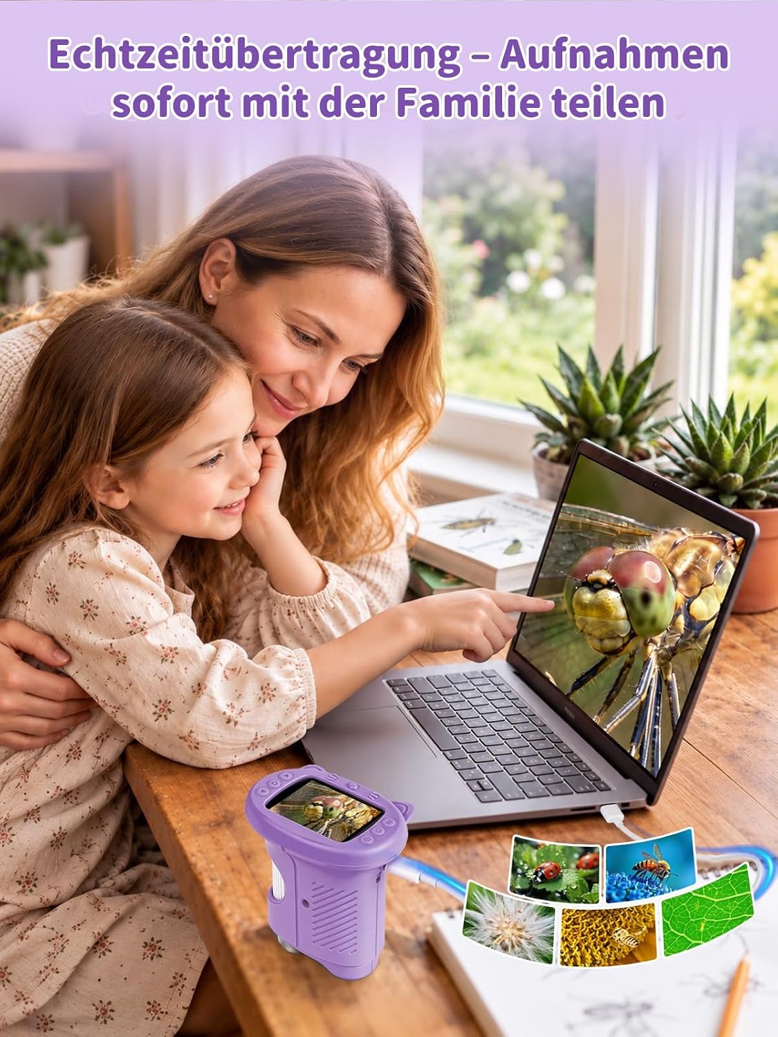 Digitales Kindermikroskop Lila, 26% Rabatt, 1000-fache Vergrößerung