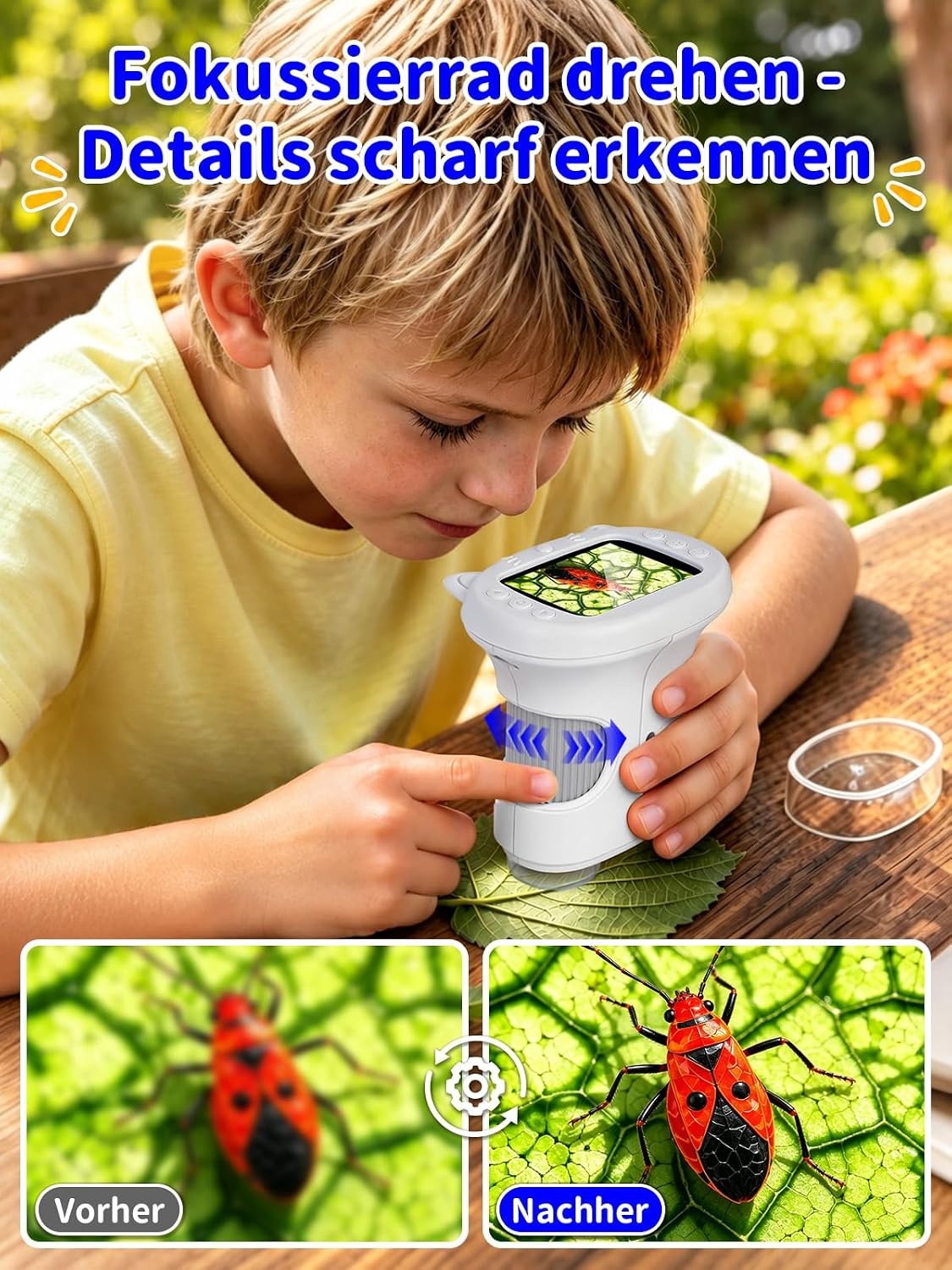 Digitales Mikroskop für Kinder | 1000x Vergrößerung | 30% Rabatt