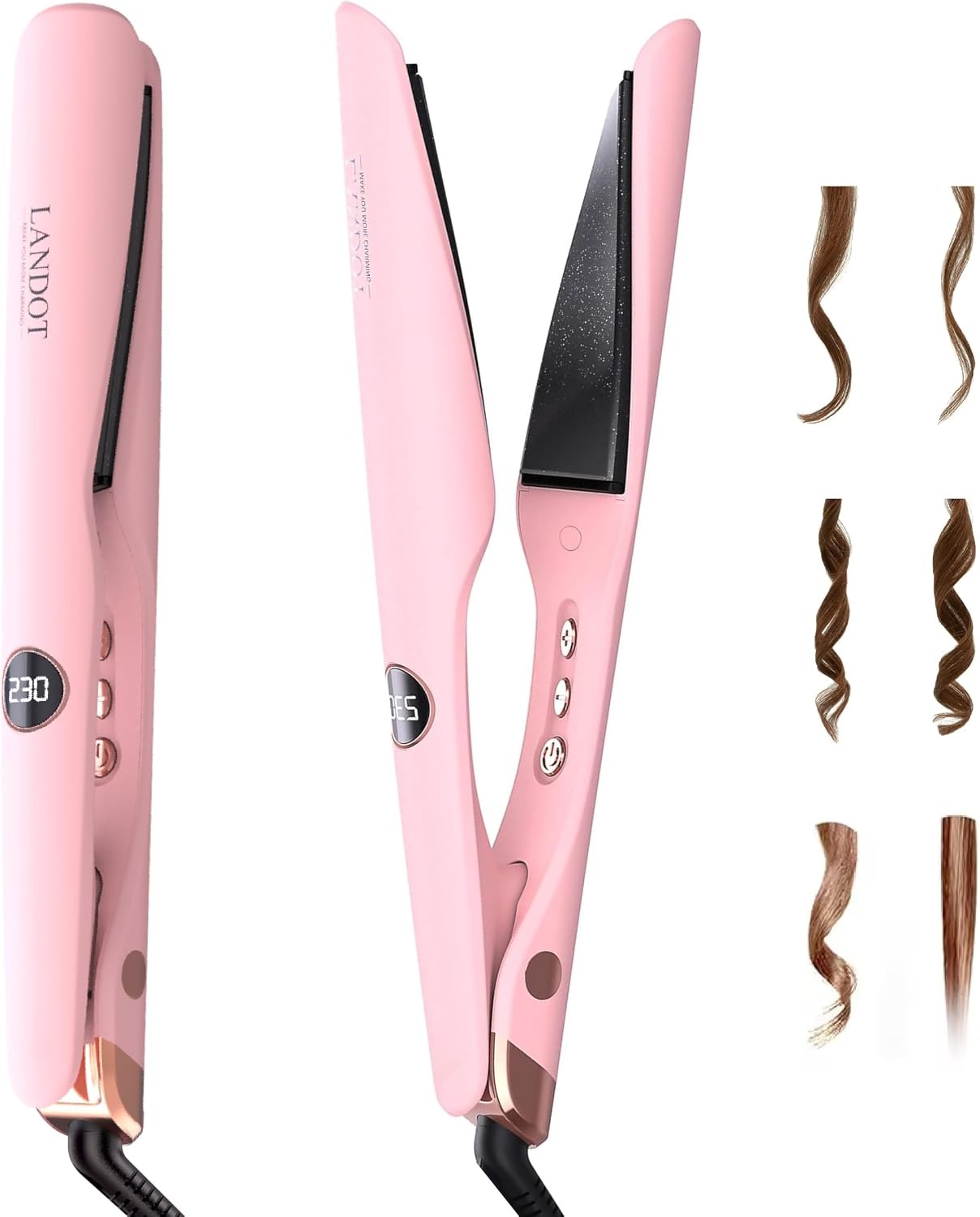 2-in-1 Glätteisen & Lockenstab - Keramik - 32% Rabatt