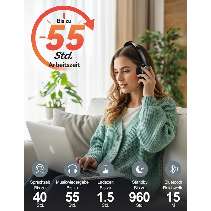 Kabelloses On-Ear Bluetooth Headset inkl. Ladestation - 33% Rabatt