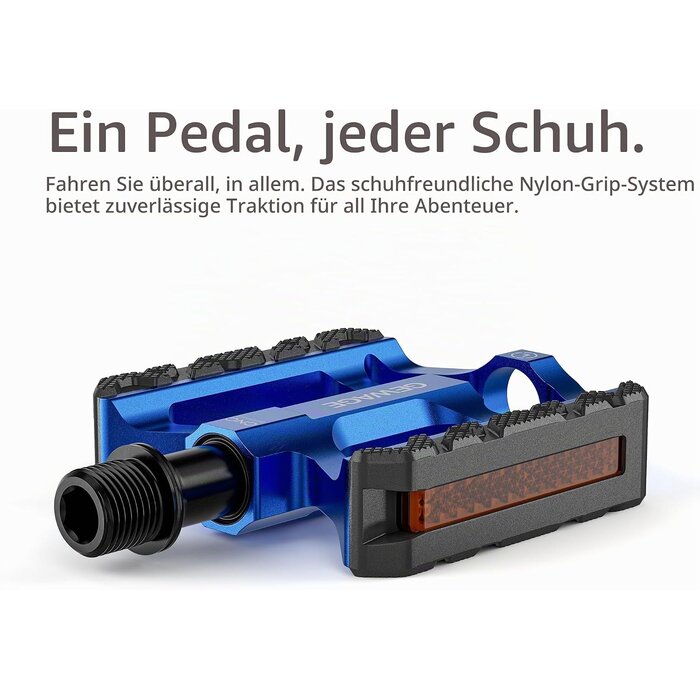 Aluminium Plattformpedale blau, 3 Industrielager - 30% Rabatt