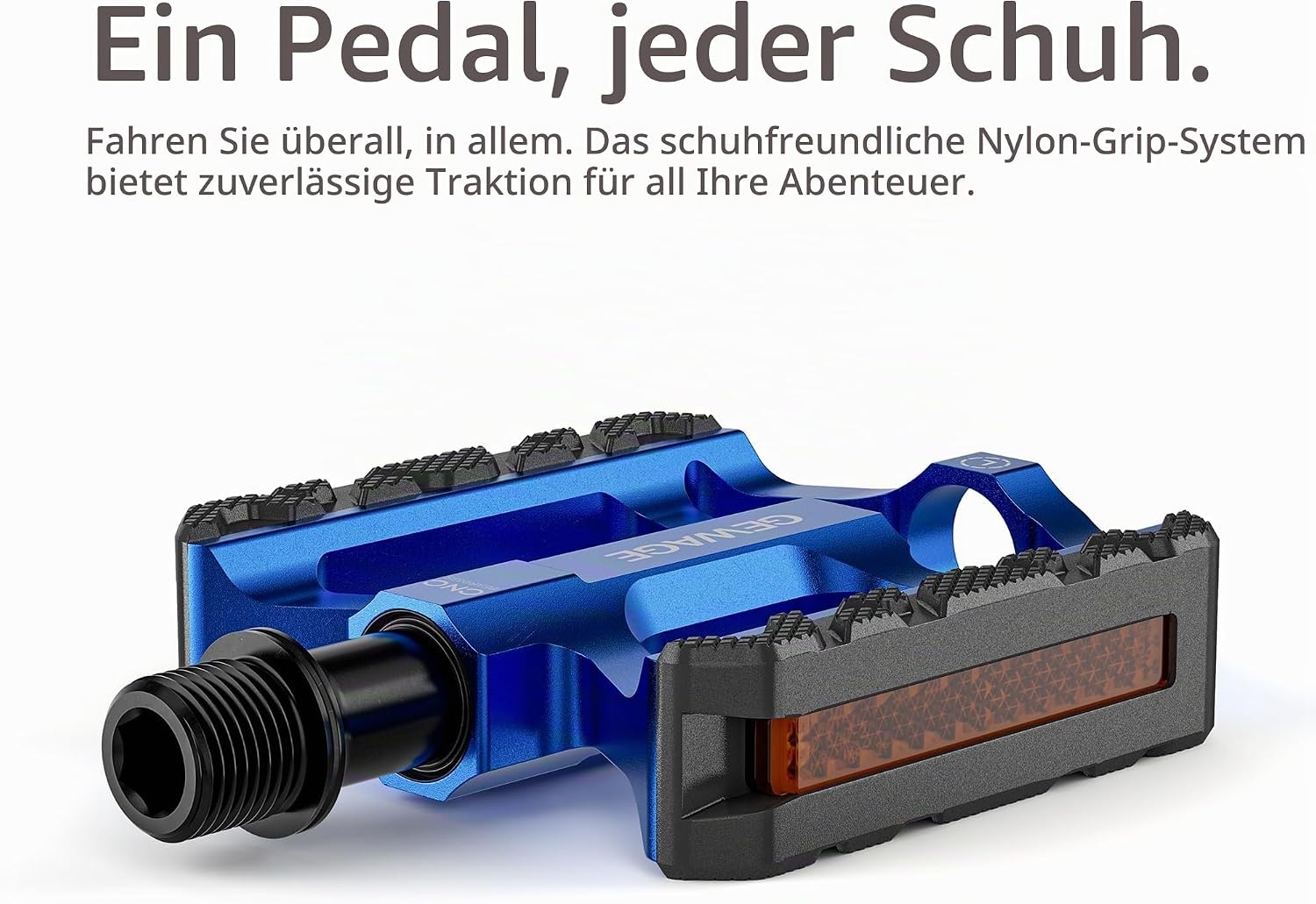 Aluminium Plattformpedale blau, 3 Industrielager - 30% Rabatt