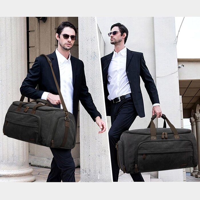 2-in-1 Kleidersack & Reisetasche 50L - Schwarz - 33% Rabatt