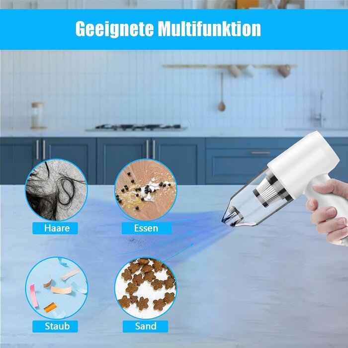 Multifunktionaler 6-in-1 Akku-Handstaubsauger - 32% Rabatt