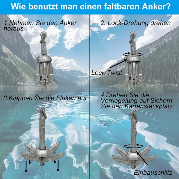 Faltanker Set 0,7 kg für Kajak & SUP - 26% Rabatt