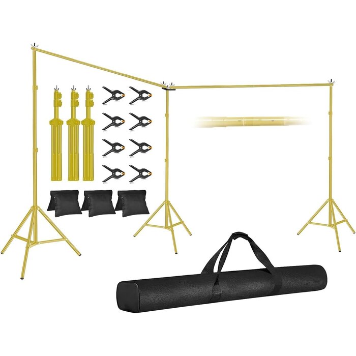 Profi Hintergrundsystem 2,1x6,1m - Schwarz - 34% Rabatt - Ausgepackt