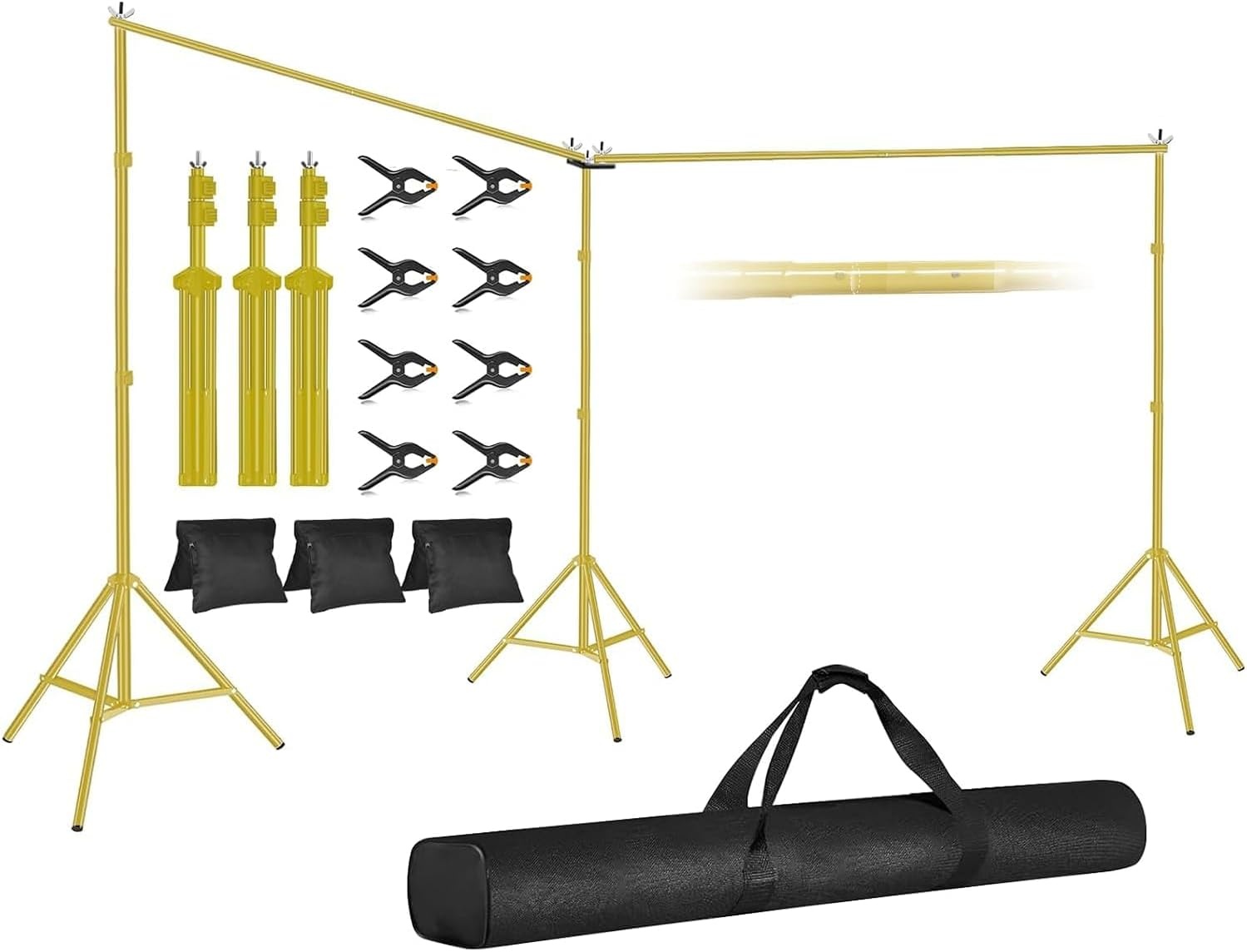 Profi Hintergrundsystem 2,1x6,1m - Schwarz - 34% Rabatt - Ausgepackt