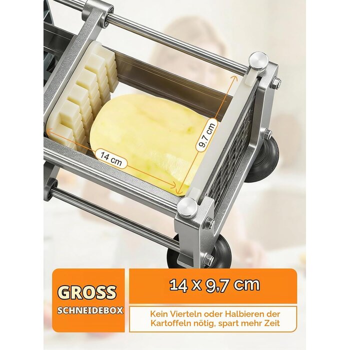 Manueller Pommes-Schneider aus Edelstahl - 29% Rabatt