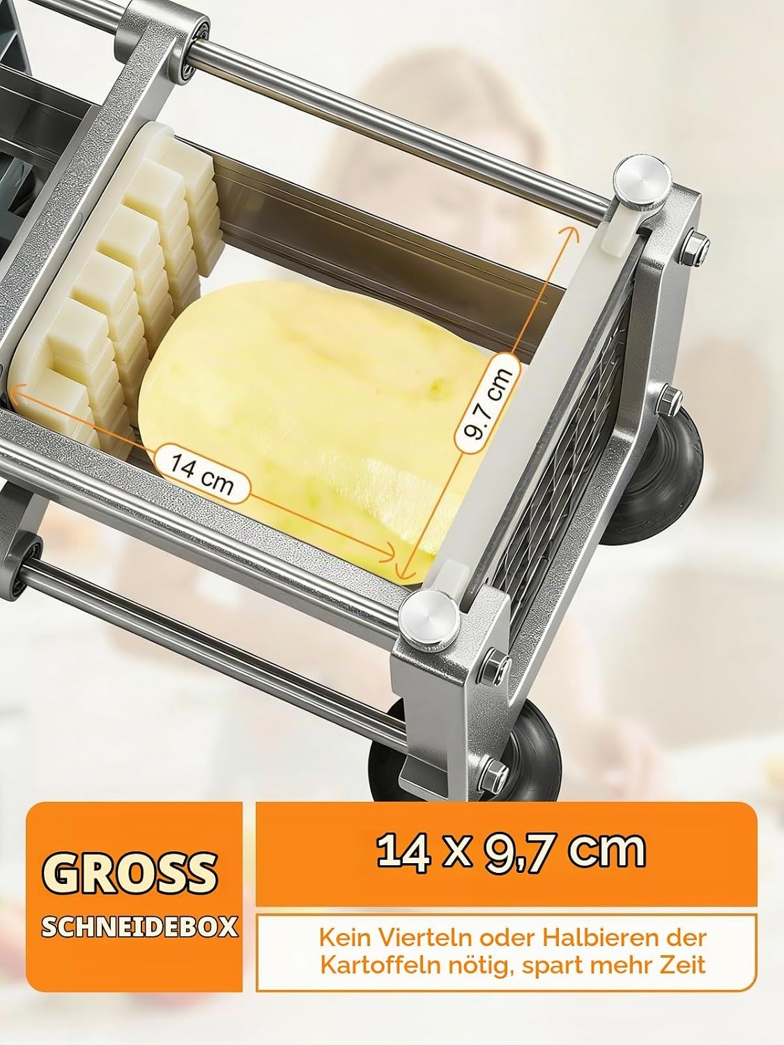 Manueller Pommes-Schneider aus Edelstahl - 29% Rabatt
