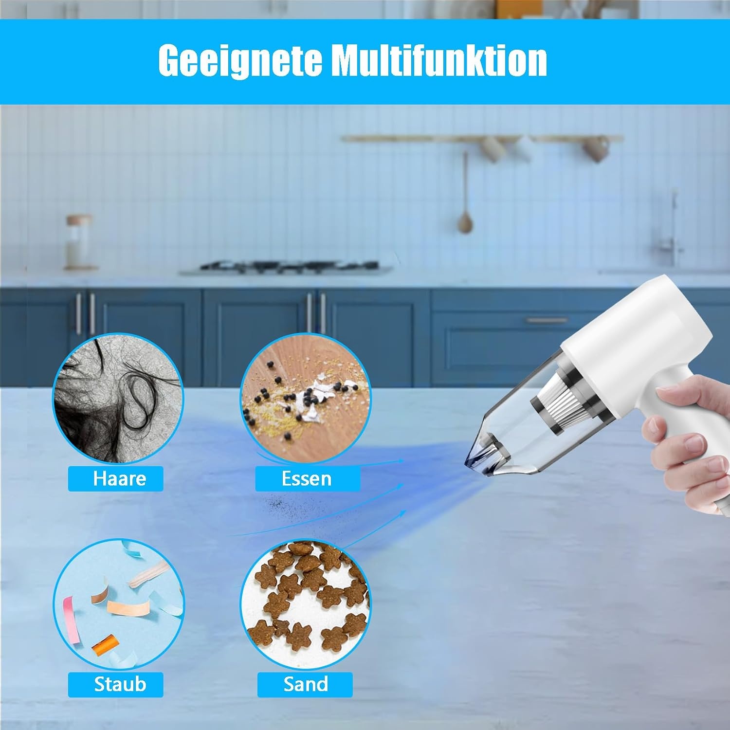 6-in-1 Akku-Handstaubsauger 12000Pa - Schwarz - 32% Rabatt