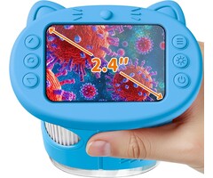 Digitales Kinder-Mikroskop | 1000-fach | 2,4 Zoll Display | Blau | 41% Rabatt