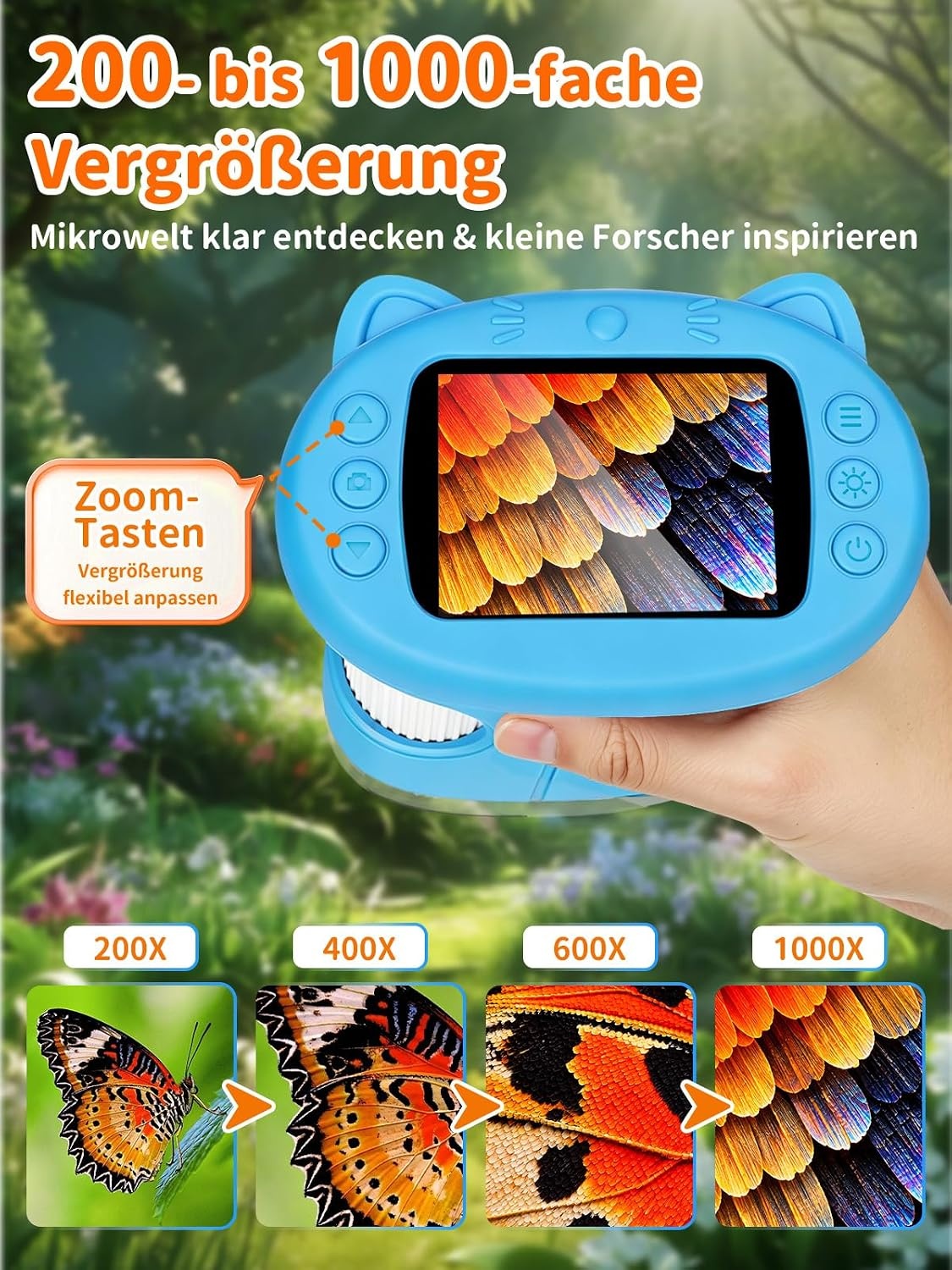 Digitales Kinder-Mikroskop | 1000-fache Vergrößerung | 30% Rabatt