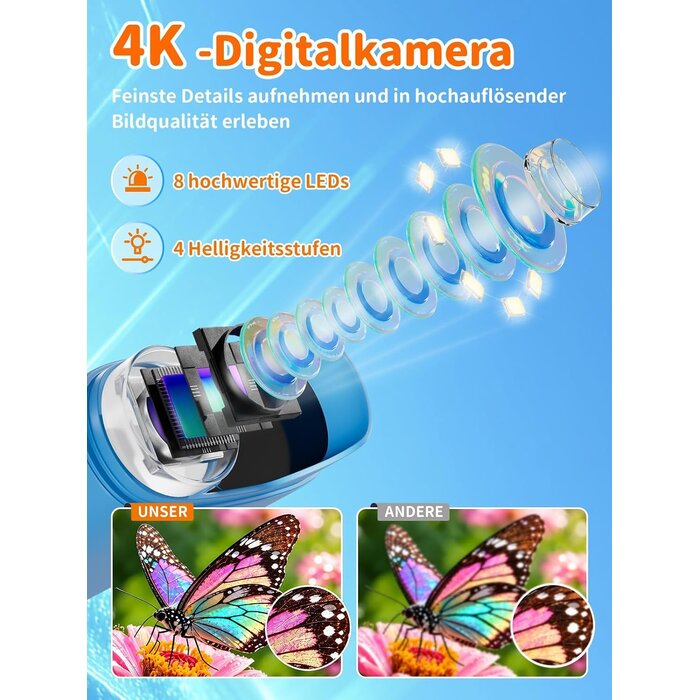 Digitales Kinder-Mikroskop | 1000-fache Vergrößerung | 30% Rabatt