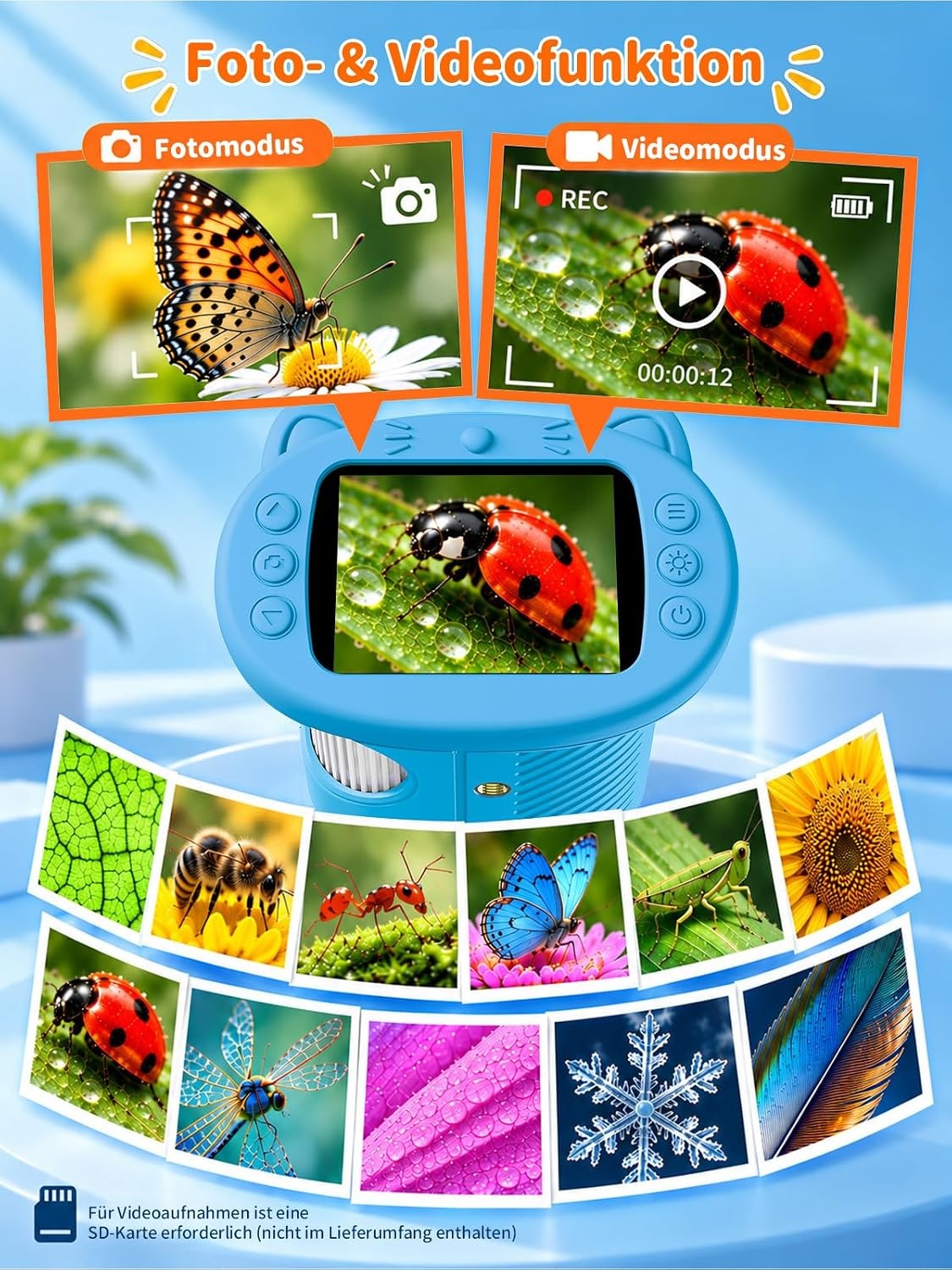 Digitales Kinder-Mikroskop | 1000-fache Vergrößerung | 30% Rabatt