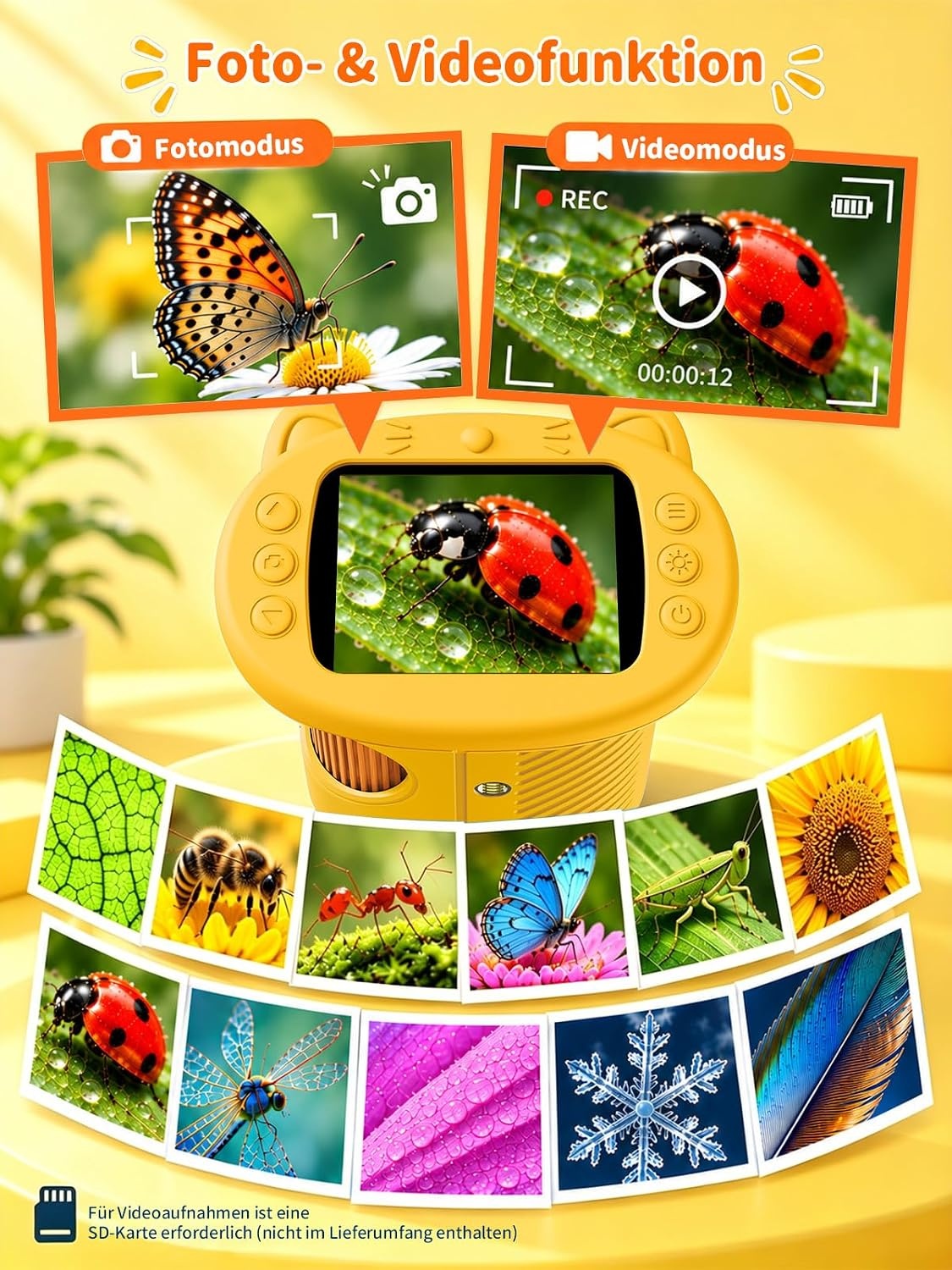Digitales Kinder-Mikroskop 1000x | 2,4 Zoll Display | 31% Rabatt