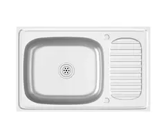 Vidaxl Edelstahl Küchenspüle 800x500mm mit Abtropffläche - 34% Rabatt