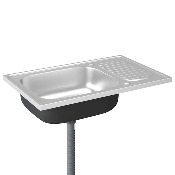 Edelstahl Küchenspüle 800x500mm mit Abtropffläche - 34% Rabatt