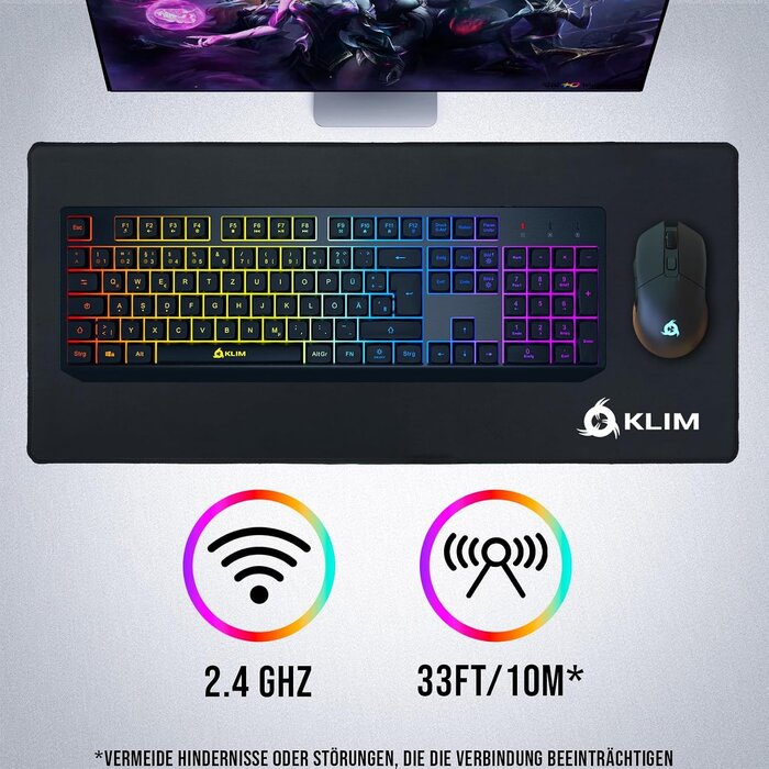 Kabellose Gaming-Tastatur QWERTZ mit RGB-Beleuchtung - 28% Rabatt
