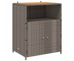 Vidaxl Schrank aus Poly-Rattan & Akazienholz, 70x50x87cm - 35% Rabatt