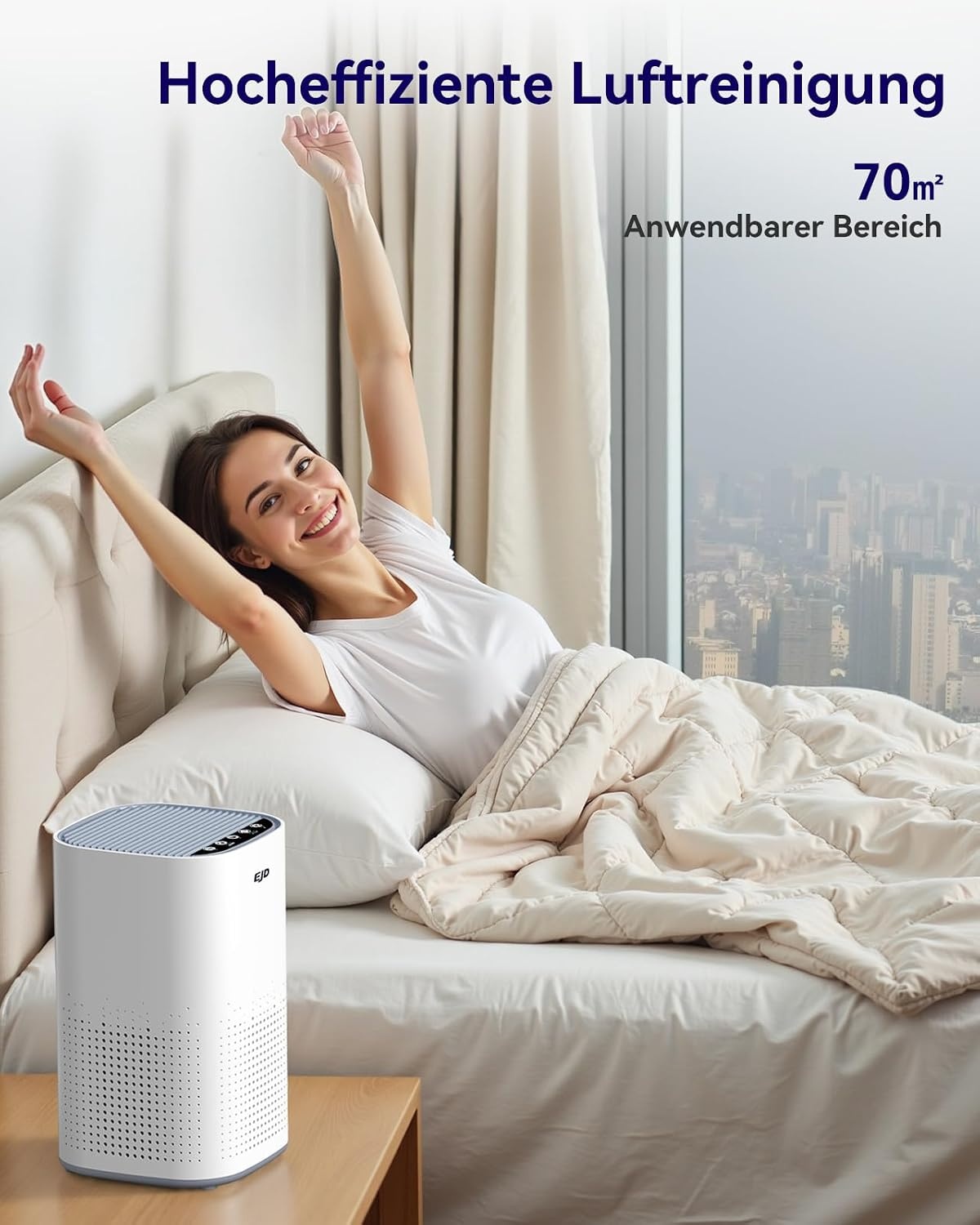 Luftreiniger für 35 m² mit H13 HEPA-Filter, weiß - 33% Rabatt