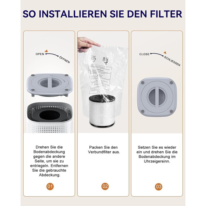 Luftreiniger für 35 m² mit H13 HEPA-Filter, weiß - 33% Rabatt