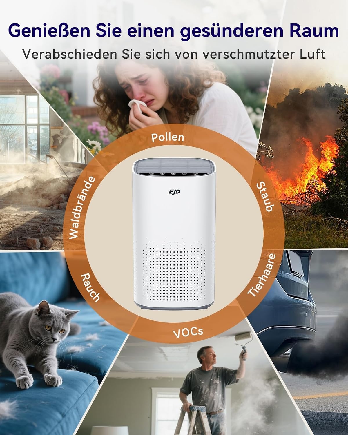 Luftreiniger AP100 für Allergiker, 35m² - 33% Rabatt auf Rückläufer