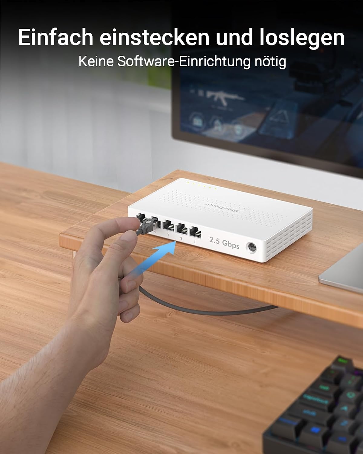 2,5 Gigabit Netzwerk-Switch, 5 Ports, Unmanaged - 33% Rabatt