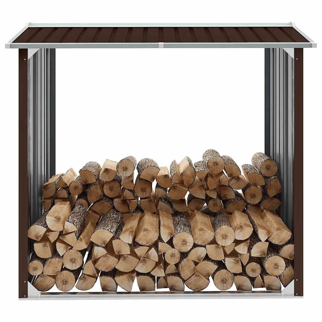 Kaminholzregal aus verzinktem Stahl, 172x91x154 cm, 34% Rabatt