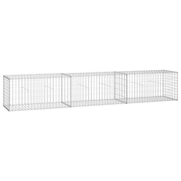 Große Gabionenwand 300x50x50 cm, verzinkter Stahl - 34% Rabatt