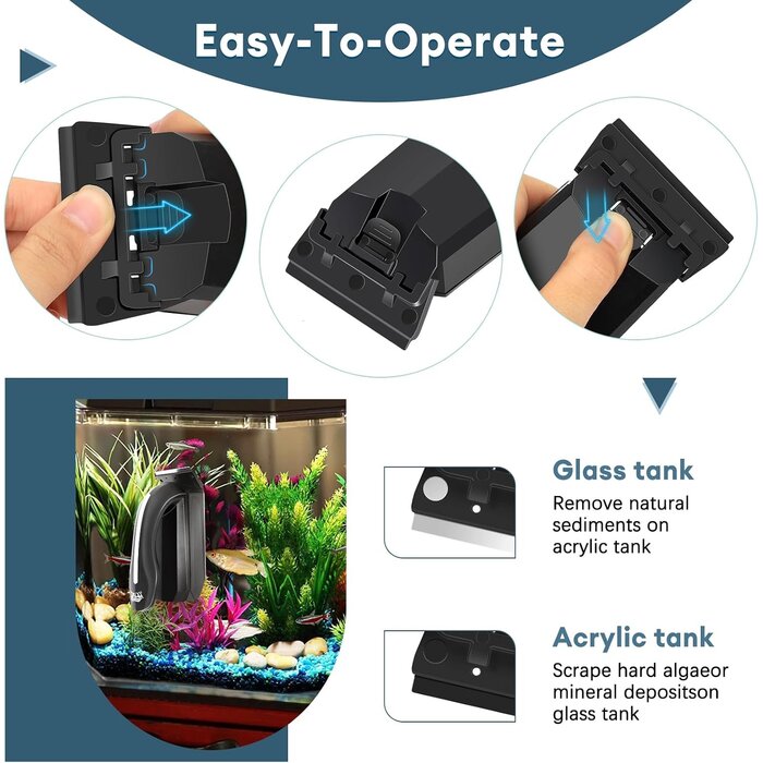 Magnetischer Algenreiniger für Aquarien bis 2,5 cm Glasstärke - 31% Rabatt
