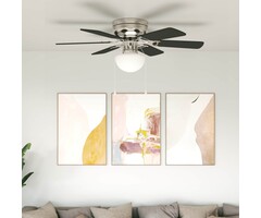 Vidaxl Deckenventilator mit Licht 82 cm Schwarz - 34% Rabatt - Ausgepackt