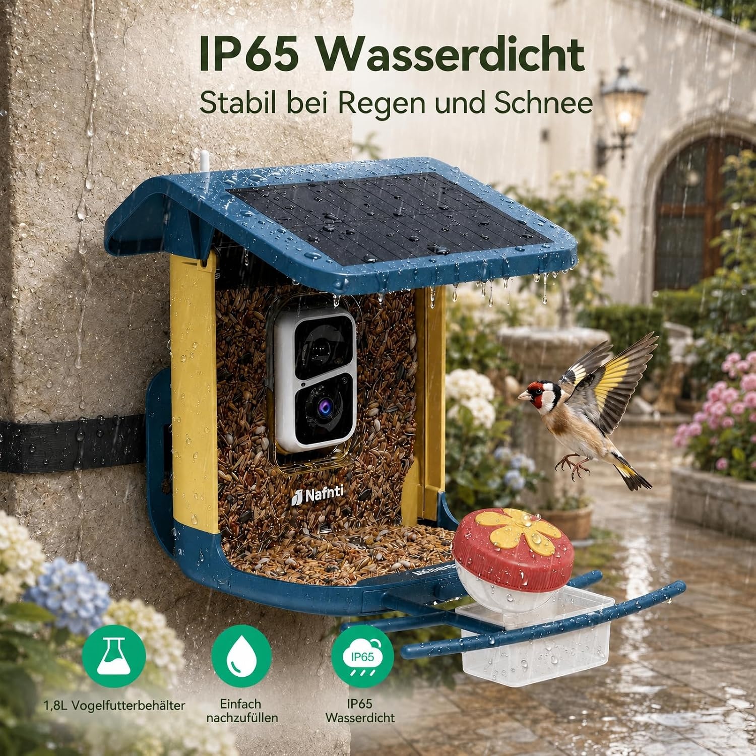 Intelligente Vogel-Futterstation 2K-Kamera Solar Grün - 34% Rabatt