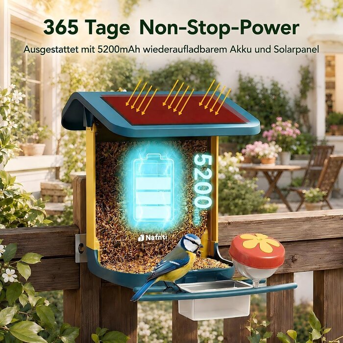 Intelligentes Vogelfutterhaus mit 2K Kamera - 34% Rabatt - Ausgepackt