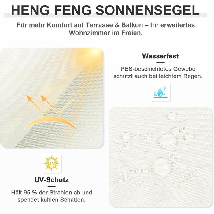 Sonnensegel Dreieckig 3x3x3m Beige - 31% Rabatt