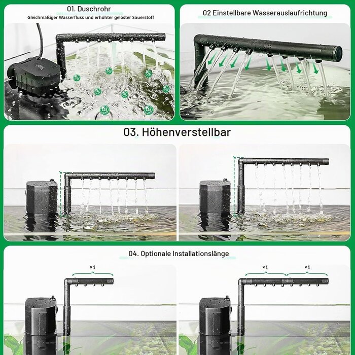 4-in-1 Aquarium-Innenfilter bis 200L - 650 l/h - 31% Rabatt