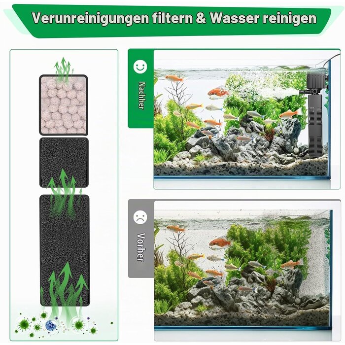 4-in-1 Aquarium-Innenfilter bis 200L - 650 l/h - 31% Rabatt