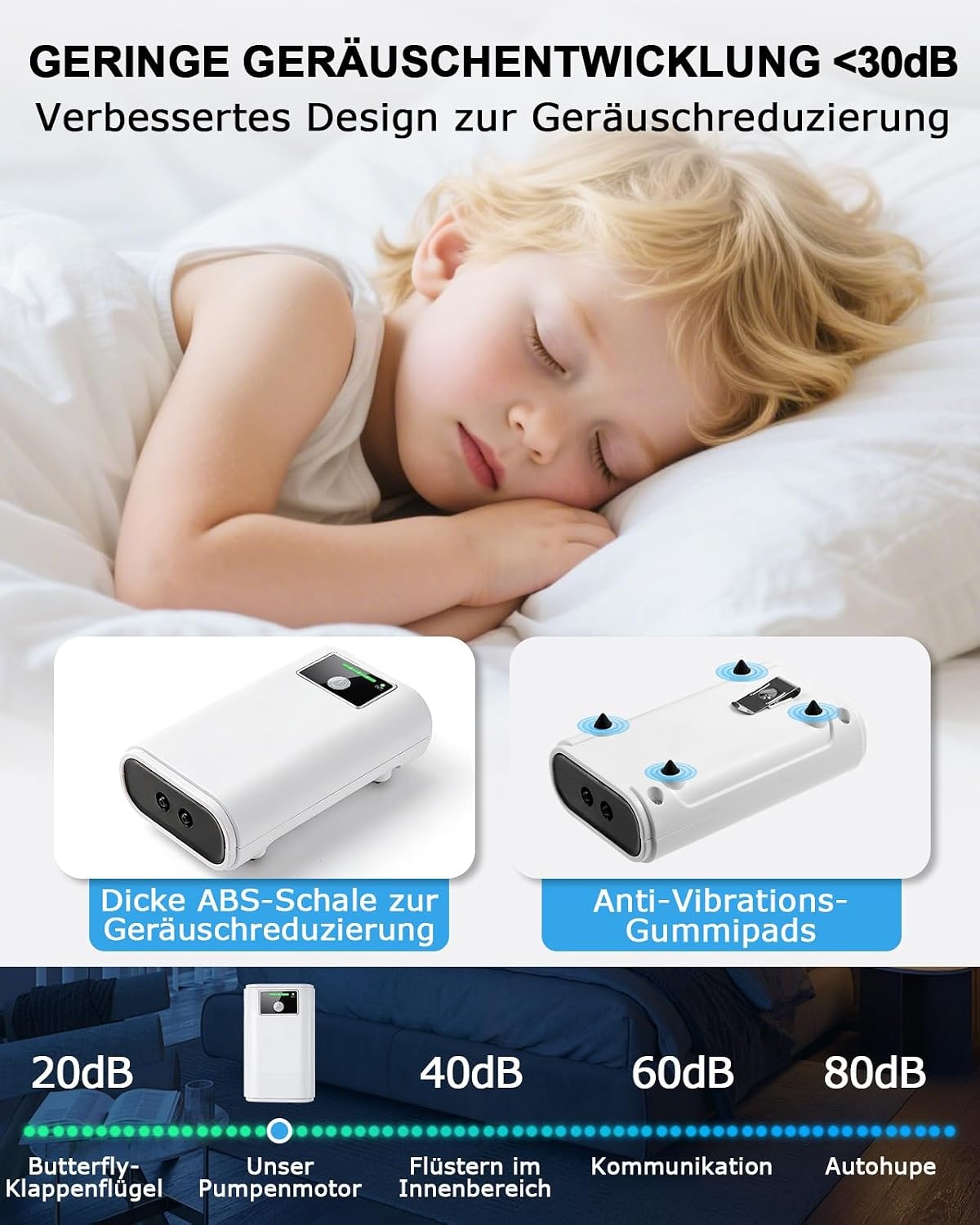 Tragbare Aquarium-Luftpumpe USB-Akku 2 Ausgänge - 31% Rabatt