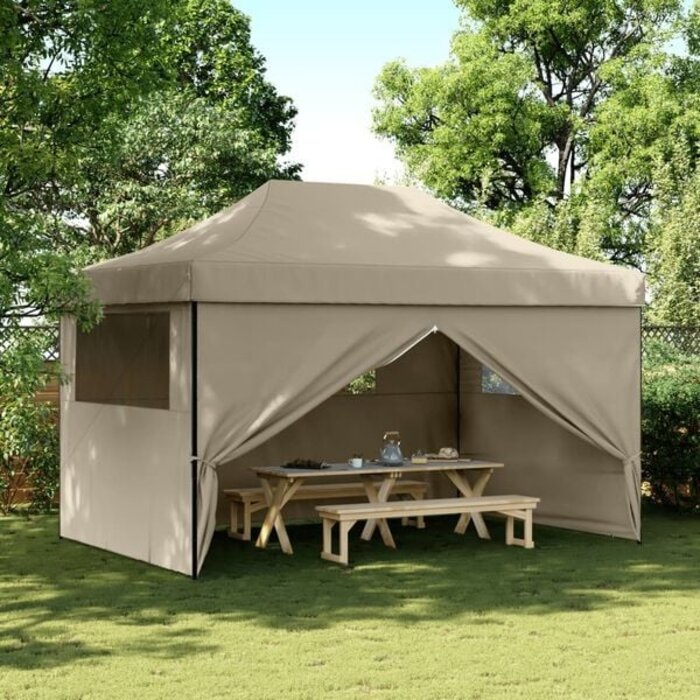 Vidaxl Faltbares Pop-up Partyzelt Taupe 440x292cm - 35% Rabatt