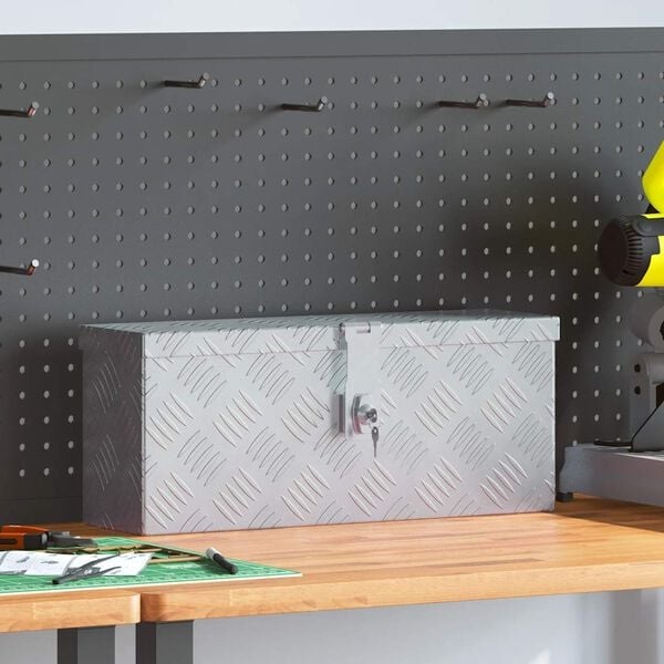 Vidaxl Aluminiumkiste 48,5 x 14 x 20 cm - Silber - 34% Rabatt